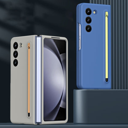 For Samsung Galaxy Z Fold4 Skinfeel Shockproof Phone Case, No Pen(Blue) - Galaxy Z Fold4 5G Cases by buy2fix | Online Shopping UK | buy2fix