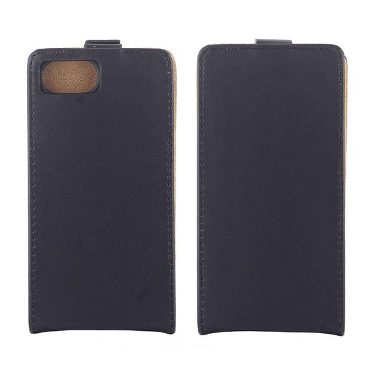 For iPhone 16e Vertical Flip Leather Phone Case with Card Slot(Black) - iPhone 16e Cases by buy2fix | Online Shopping UK | buy2fix