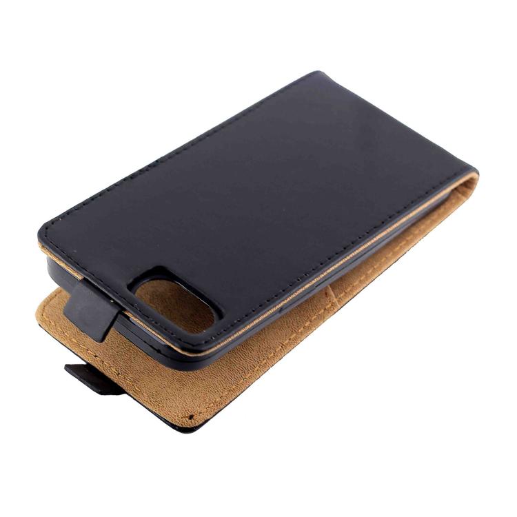 For iPhone 16e Vertical Flip Leather Phone Case with Card Slot(Black) - iPhone 16e Cases by buy2fix | Online Shopping UK | buy2fix