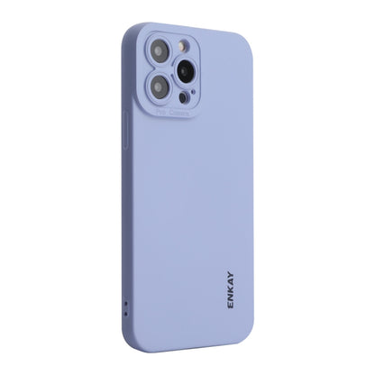 For iPhone 15 Pro ENKAY Liquid Silicone Soft Shockproof Phone Case(Purple) - iPhone 15 Pro Cases by ENKAY | Online Shopping UK | buy2fix