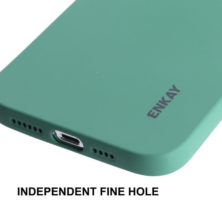 For iPhone 15 Pro ENKAY Liquid Silicone Soft Shockproof Phone Case(Purple) - iPhone 15 Pro Cases by ENKAY | Online Shopping UK | buy2fix