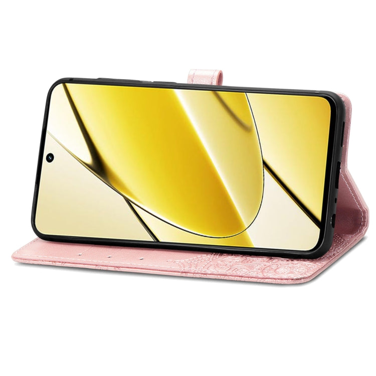 For Realme 11 5G Mandala Flower Embossed Leather Phone Case(Rose Gold) by buy2fix