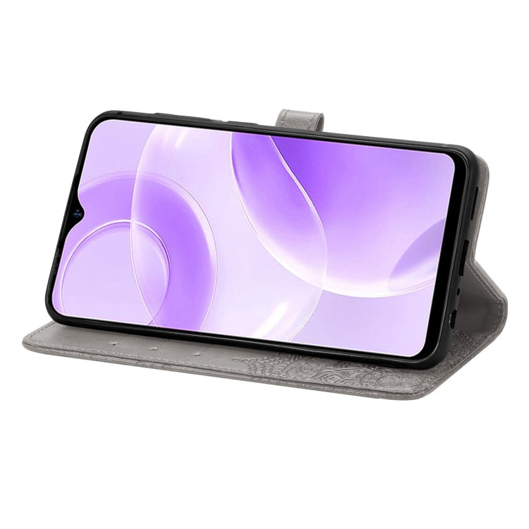 For Ulefone Note 15 Mandala Flower Embossed Leather Phone Case(Gray) by buy2fix