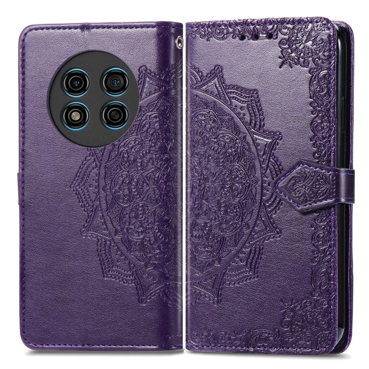 For Ulefone Note 15 Mandala Flower Embossed Leather Phone Case(Purple) by buy2fix