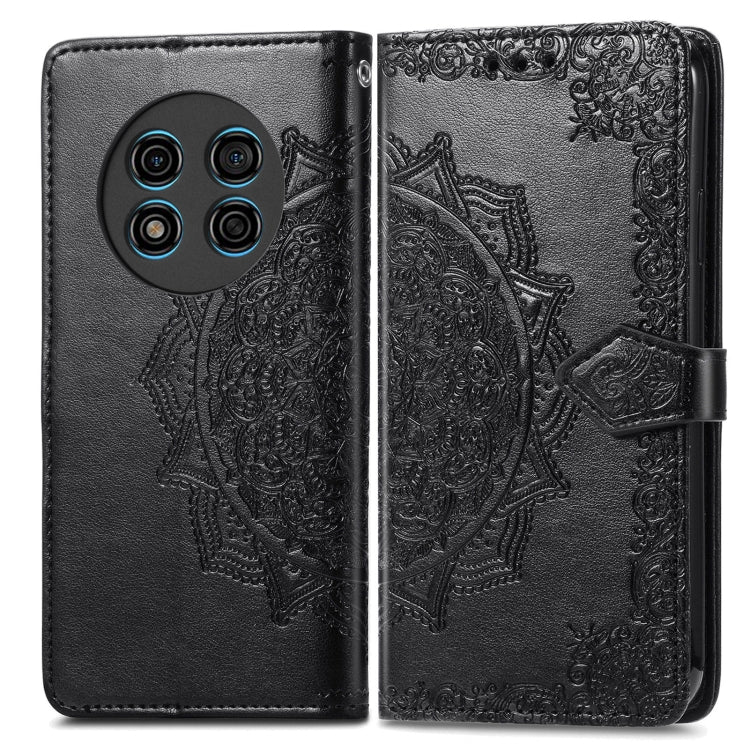 For Ulefone Note 15 Mandala Flower Embossed Leather Phone Case(Black) by buy2fix