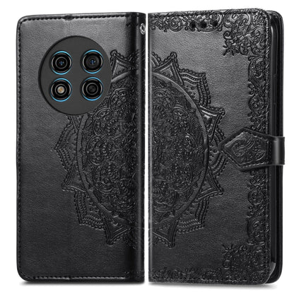 For Ulefone Note 15 Mandala Flower Embossed Leather Phone Case(Black) by buy2fix