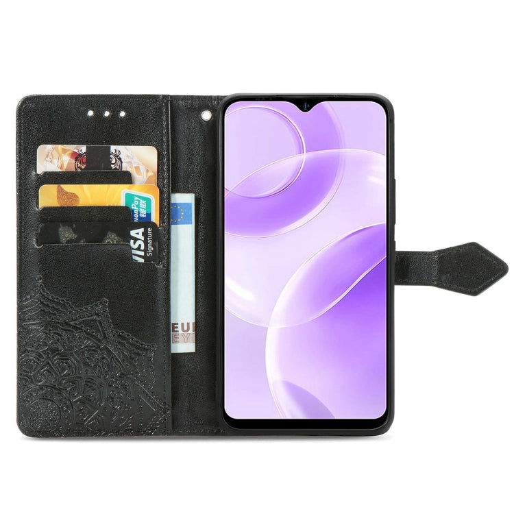 For Ulefone Note 15 Mandala Flower Embossed Leather Phone Case(Black) by buy2fix