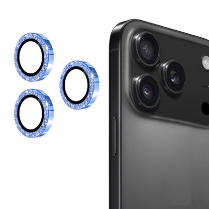 For iPhone 17 Pro / 17 Pro Max ENKAY Hat-Prince Glitter Rear Lens Aluminium Alloy Tempered Glass Film(Blue) - iPhone 17 Pro Max Tempered Glass by ENKAY | Online Shopping UK | buy2fix