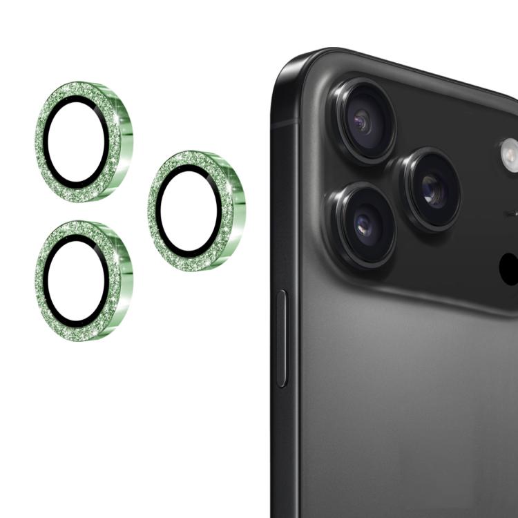 For iPhone 17 Pro / 17 Pro Max ENKAY Hat-Prince Glitter Rear Lens Aluminium Alloy Tempered Glass Film(Deep Green) - iPhone 17 Pro Max Tempered Glass by ENKAY | Online Shopping UK | buy2fix