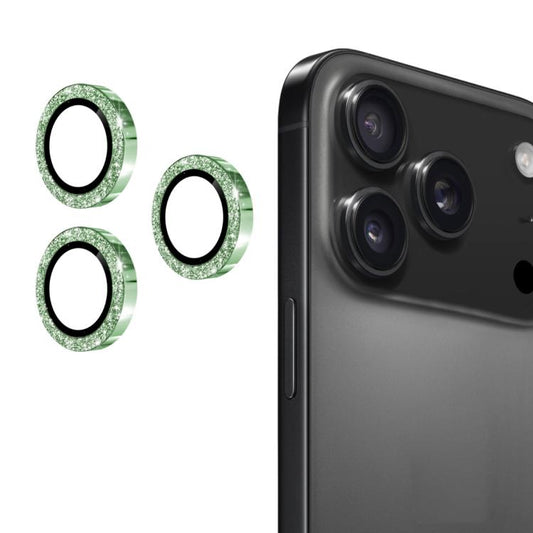 For iPhone 17 Pro / 17 Pro Max ENKAY Hat-Prince Glitter Rear Lens Aluminium Alloy Tempered Glass Film(Deep Green) - iPhone 17 Pro Max Tempered Glass by ENKAY | Online Shopping UK | buy2fix