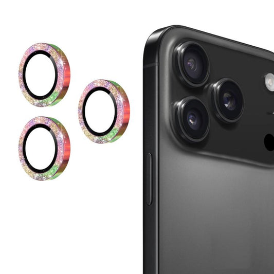 For iPhone 17 Pro / 17 Pro Max ENKAY Hat-Prince Glitter Rear Lens Aluminium Alloy Tempered Glass Film(Colorful) - iPhone 17 Pro Max Tempered Glass by ENKAY | Online Shopping UK | buy2fix