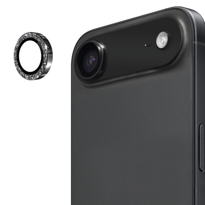 For iPhone 17 Air ENKAY Hat-Prince Glitter Rear Lens Aluminium Alloy Tempered Glass Film(Black) - iPhone 17 Air Tempered Glass by ENKAY | Online Shopping UK | buy2fix