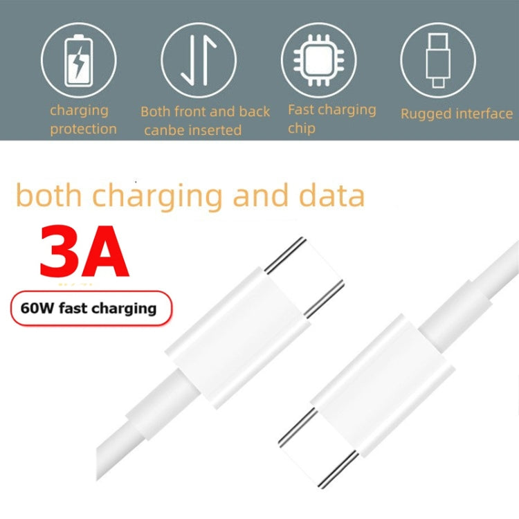 XJ-97 60W 3A USB-C / Type-C to Type-C Fast Charging Data Cable, Cable Length:0.3m by buy2fix