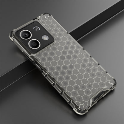 For Redmi Note 13 Shockproof Honeycomb Phone Case(Black) - Xiaomi Cases by buy2fix | Online Shopping UK | buy2fix