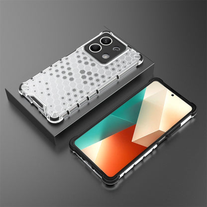 For Redmi Note 13 Shockproof Honeycomb Phone Case(White) - Xiaomi Cases by buy2fix | Online Shopping UK | buy2fix