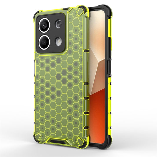 For Redmi Note 13 Shockproof Honeycomb Phone Case(Green) - Xiaomi Cases by buy2fix | Online Shopping UK | buy2fix