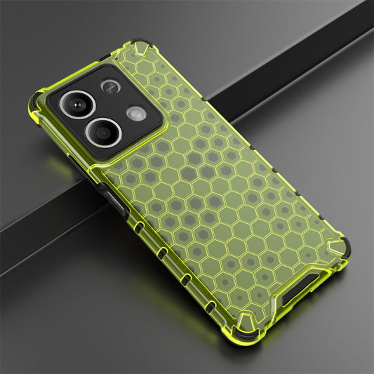 For Redmi Note 13 Shockproof Honeycomb Phone Case(Green) - Xiaomi Cases by buy2fix | Online Shopping UK | buy2fix