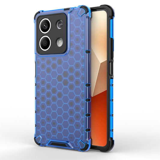 For Redmi Note 13 Shockproof Honeycomb Phone Case(Blue) - Xiaomi Cases by buy2fix | Online Shopping UK | buy2fix