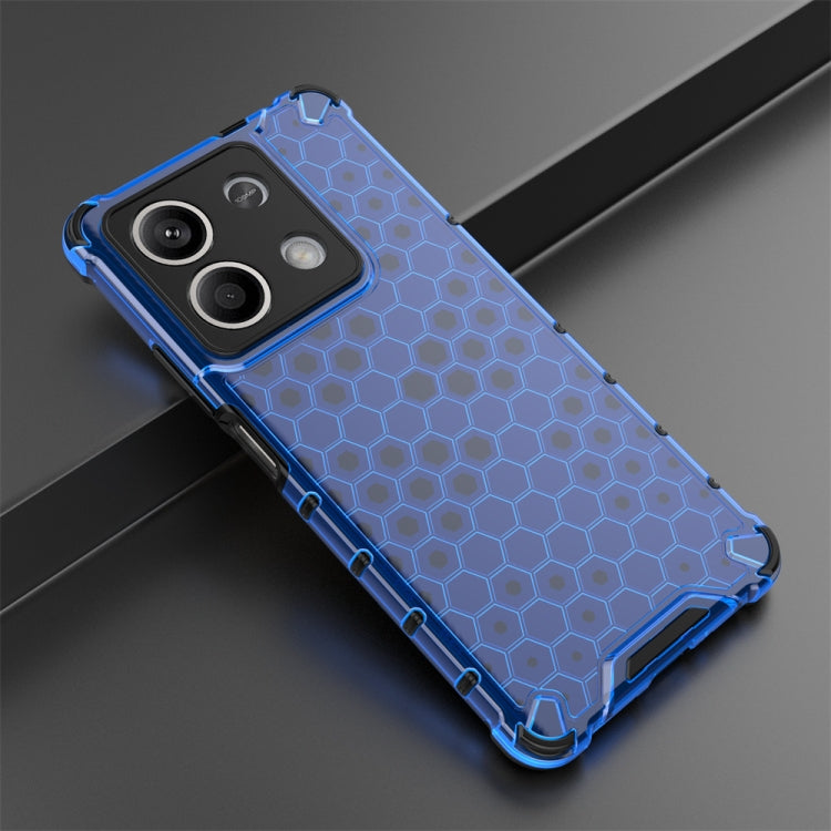 For Redmi Note 13 Shockproof Honeycomb Phone Case(Blue) - Xiaomi Cases by buy2fix | Online Shopping UK | buy2fix