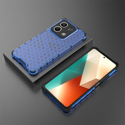 For Redmi Note 13 Shockproof Honeycomb Phone Case(Blue) - Xiaomi Cases by buy2fix | Online Shopping UK | buy2fix