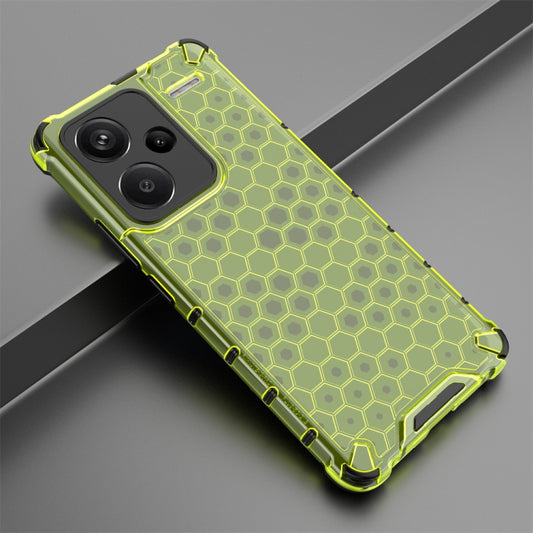 For Redmi Note 13 Pro+ Shockproof Honeycomb Phone Case(Green) - Xiaomi Cases by buy2fix | Online Shopping UK | buy2fix