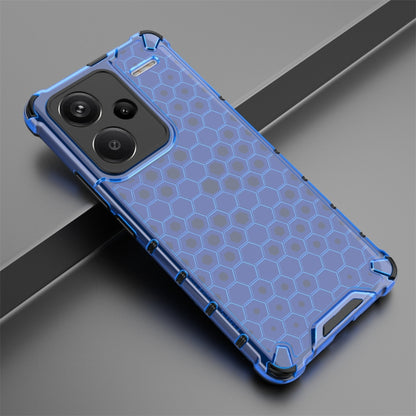 For Redmi Note 13 Pro+ Shockproof Honeycomb Phone Case(Blue) - Xiaomi Cases by buy2fix | Online Shopping UK | buy2fix