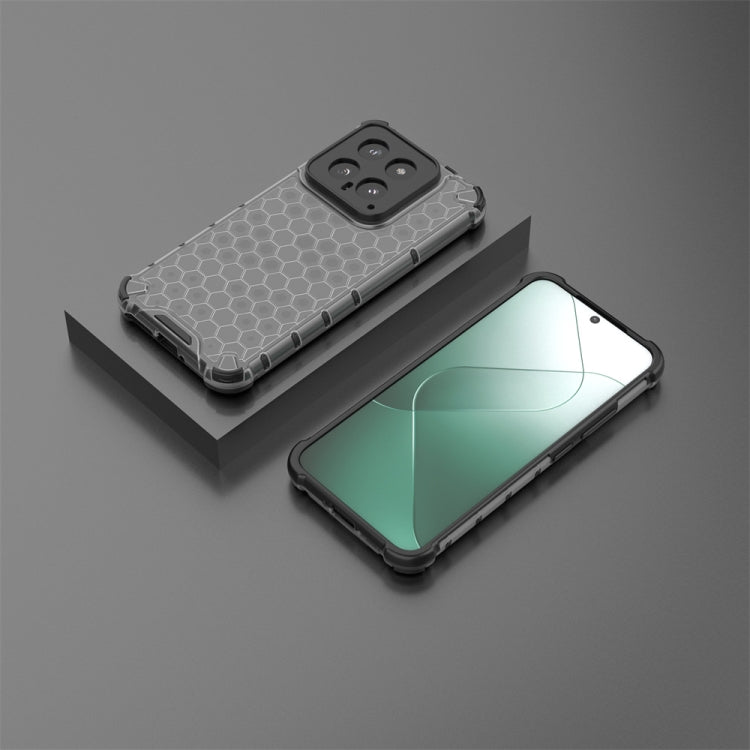For Xiaomi 14 Shockproof Honeycomb Phone Case(Black) - Xiaomi Cases by buy2fix | Online Shopping UK | buy2fix