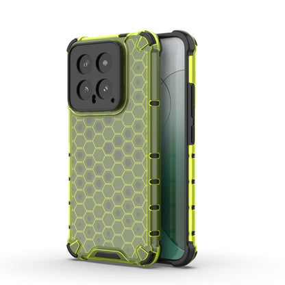 For Xiaomi 14 Shockproof Honeycomb Phone Case(Green) - Xiaomi Cases by buy2fix | Online Shopping UK | buy2fix