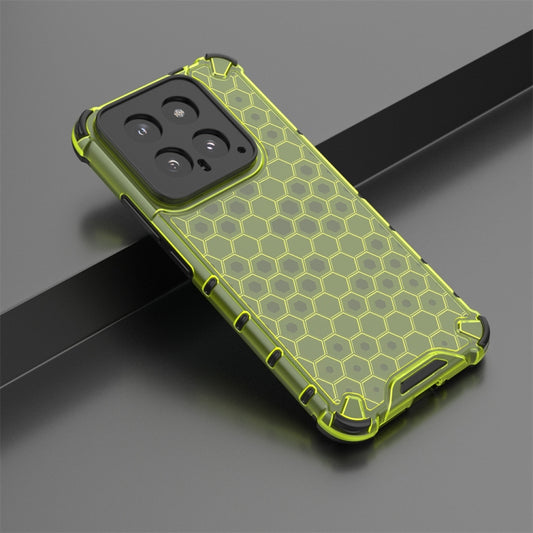 For Xiaomi 14 Shockproof Honeycomb Phone Case(Green) - Xiaomi Cases by buy2fix | Online Shopping UK | buy2fix