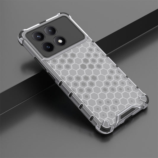 For Redmi K70E Shockproof Honeycomb Phone Case(White) - Xiaomi Cases by buy2fix | Online Shopping UK | buy2fix