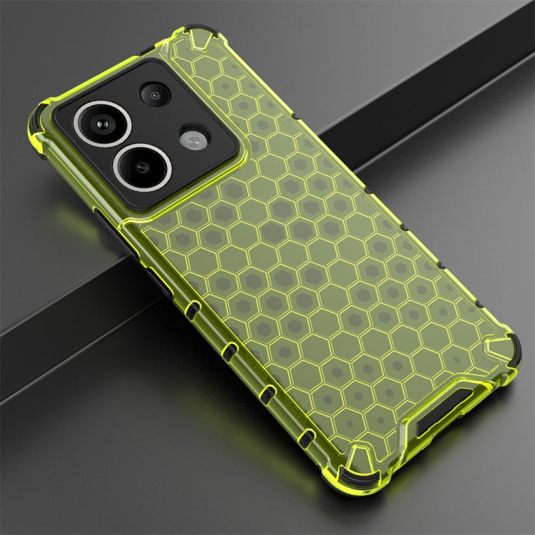 For Xiaomi Poco X6 Shockproof Honeycomb Phone Case(Green) by buy2fix