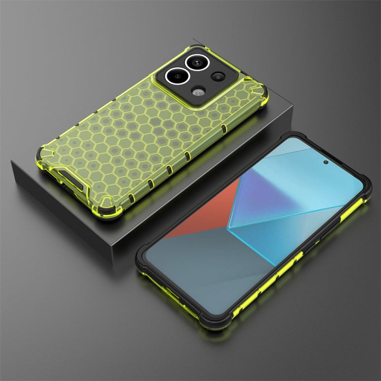 For Xiaomi Poco X6 Shockproof Honeycomb Phone Case(Green) by buy2fix
