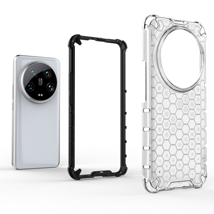 For Xiaomi 14 Ultra Shockproof Honeycomb Phone Case(Blue) - Xiaomi 14 Ultra Cases by buy2fix | Online Shopping UK | buy2fix
