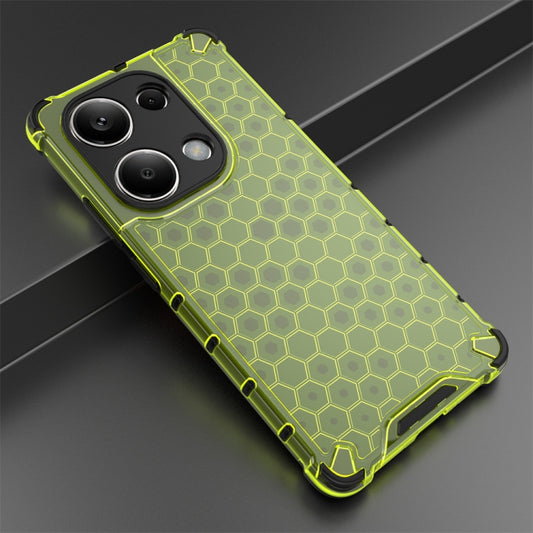 For Redmi Note 13 Pro 4G Shockproof Honeycomb Phone Case(Green) - Xiaomi Cases by buy2fix | Online Shopping UK | buy2fix