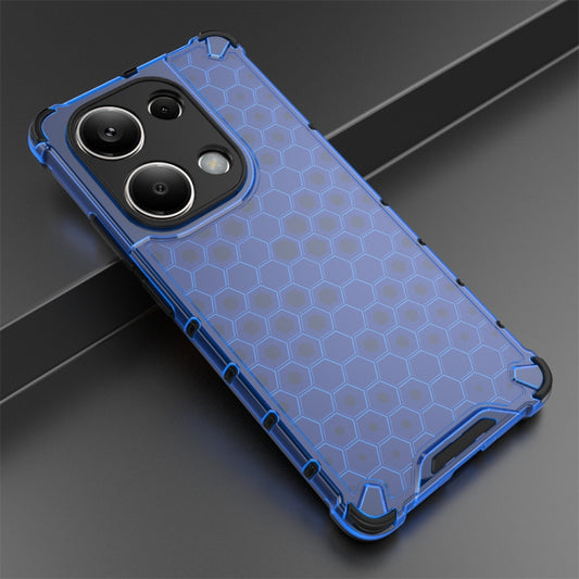 For Redmi Note 13 Pro 4G Shockproof Honeycomb Phone Case(Blue) - Xiaomi Cases by buy2fix | Online Shopping UK | buy2fix