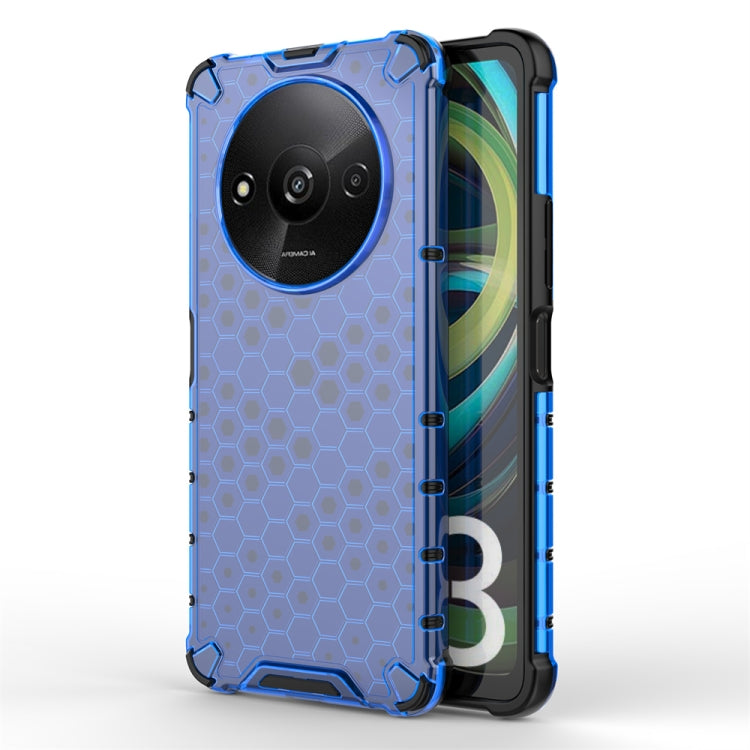 For Xiaomi Redmi A3 Shockproof Honeycomb Phone Case(Blue) - Xiaomi Cases by buy2fix | Online Shopping UK | buy2fix