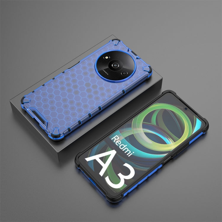 For Xiaomi Redmi A3 Shockproof Honeycomb Phone Case(Blue) - Xiaomi Cases by buy2fix | Online Shopping UK | buy2fix