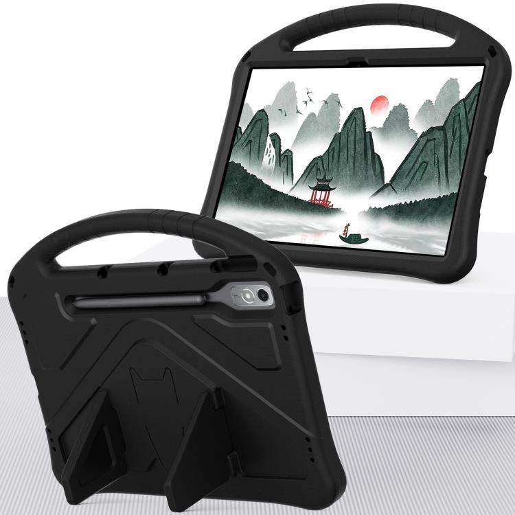 For Lenovo Xiaoxin Pad Pro 12.7 2025 EVA Shockproof Tablet Case with Holder(Black) - Lenovo by buy2fix | Online Shopping UK | buy2fix