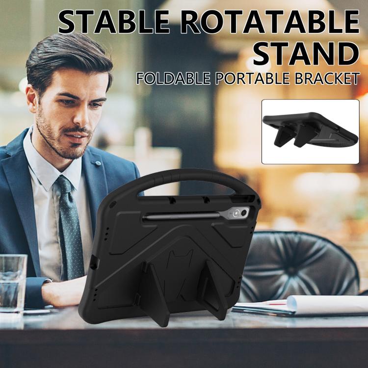 For Lenovo Xiaoxin Pad Pro 12.7 2025 EVA Shockproof Tablet Case with Holder(Black) - Lenovo by buy2fix | Online Shopping UK | buy2fix