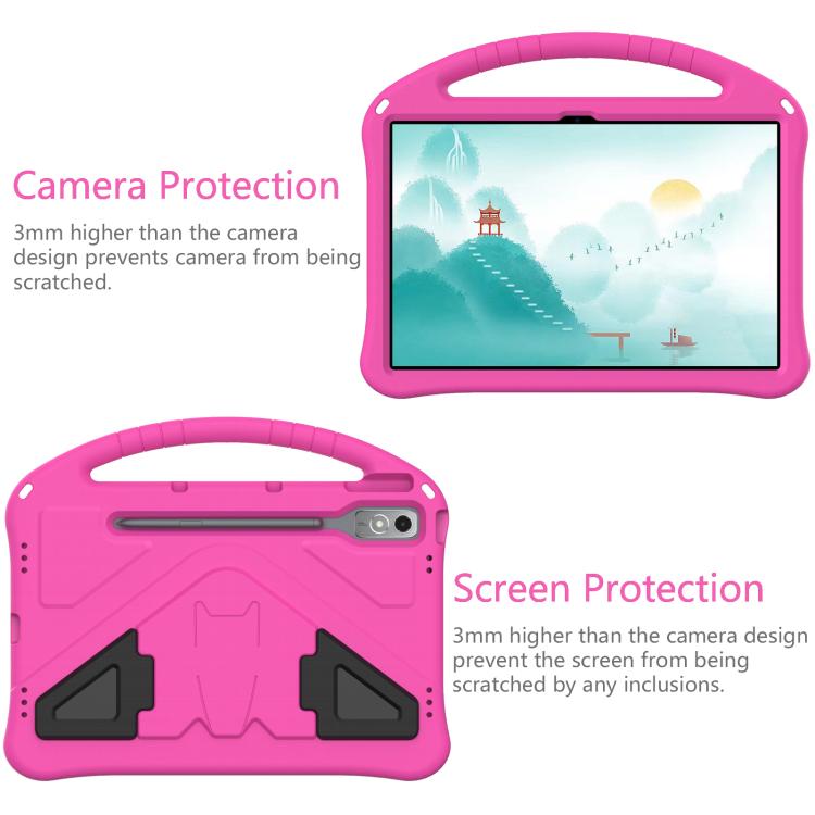 For Lenovo Xiaoxin Pad Pro 12.7 2025 EVA Shockproof Tablet Case with Holder(Rose Red) - Lenovo by buy2fix | Online Shopping UK | buy2fix
