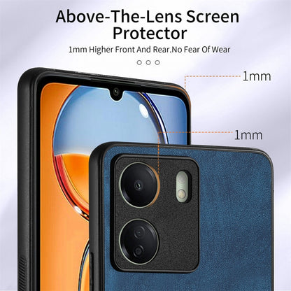 For Xiaomi Redmi 13C Retro Skin-feel Ring Card Wallet Phone Case(Blue) by buy2fix