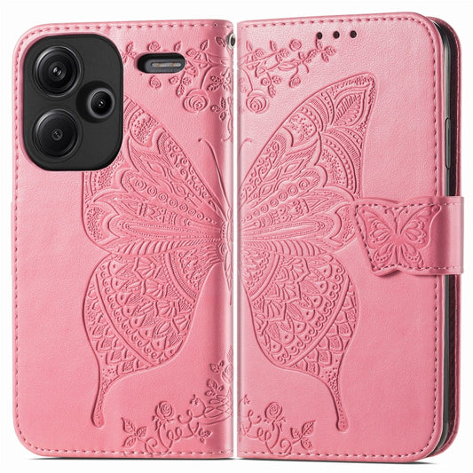 For Xiaomi Redmi Note 13 Pro+ Butterfly Love Flower Embossed Leather Phone Case(Pink) - Xiaomi Cases by buy2fix | Online Shopping UK | buy2fix