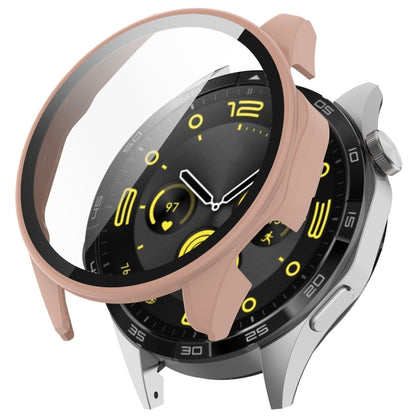 For Huawei Watch GT 4 46mm PC + Tempered Film Integrated Watch Protective Case(Pink) by buy2fix