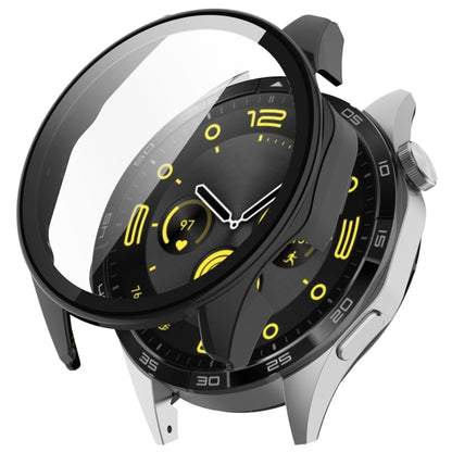 For Huawei Watch GT 4 46mm PC + Tempered Film Integrated Watch Protective Case(Black) by buy2fix