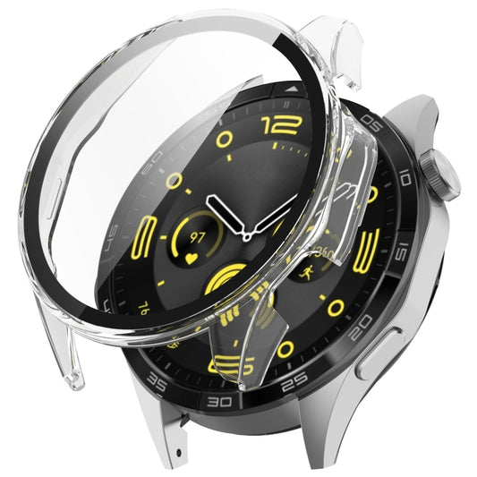 For Huawei Watch GT 4 46mm PC + Tempered Film Integrated Watch Protective Case(Transparent) by buy2fix