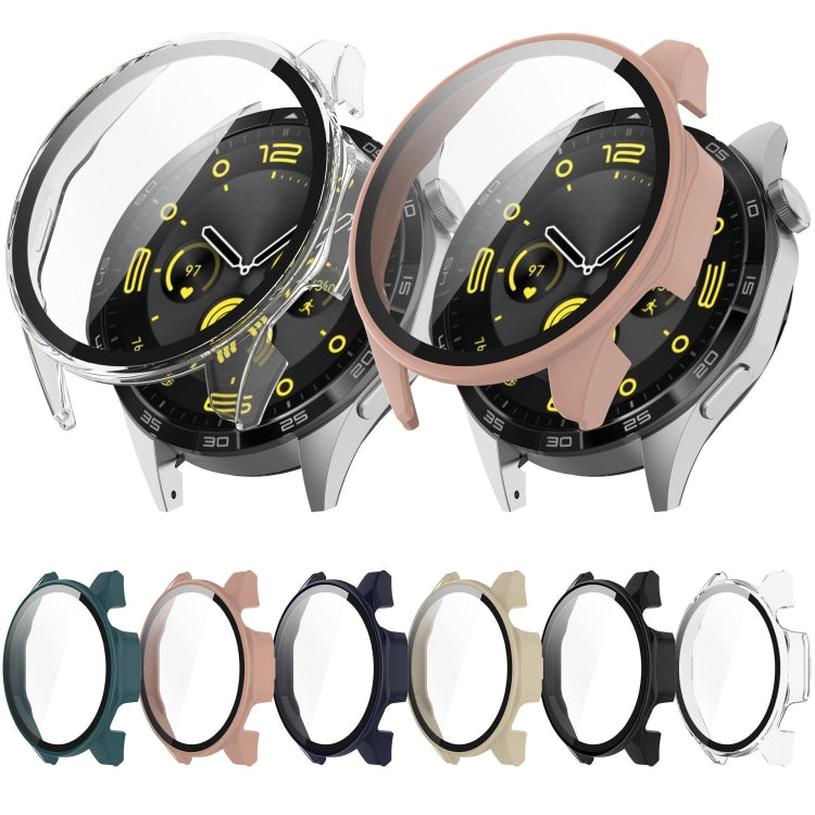 For Huawei Watch GT 4 46mm PC + Tempered Film Integrated Watch Protective Case(Transparent) by buy2fix