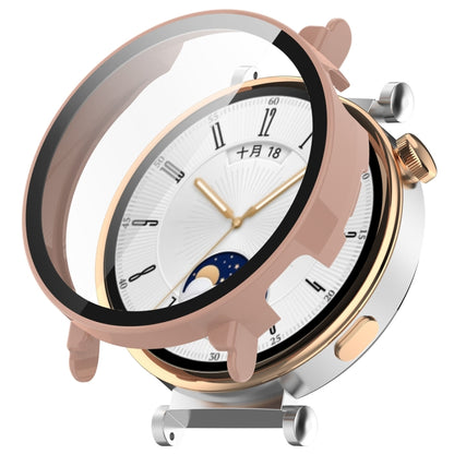 For Huawei Watch GT 4 41mm PC + Tempered Film Integrated Watch Protective Case(Pink) by buy2fix