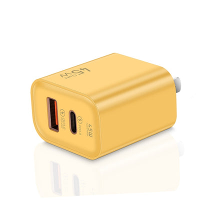 45PQ 45W PD25W + QC3.0 20W USB Fully Compatible Super Fast Charger, US Plug(Yellow) by buy2fix