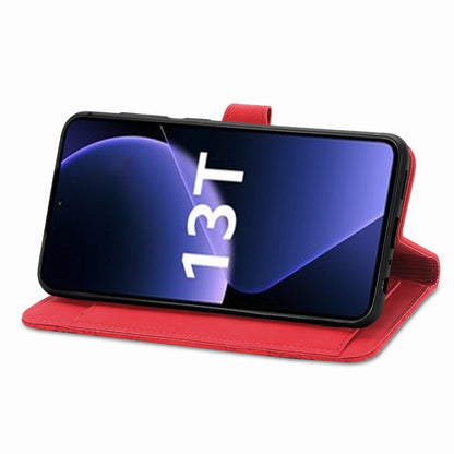 For Xiaomi Redmi K60 Ultra Embossed Flower Zipper Leather Phone Case(Red) - Xiaomi Cases by buy2fix | Online Shopping UK | buy2fix