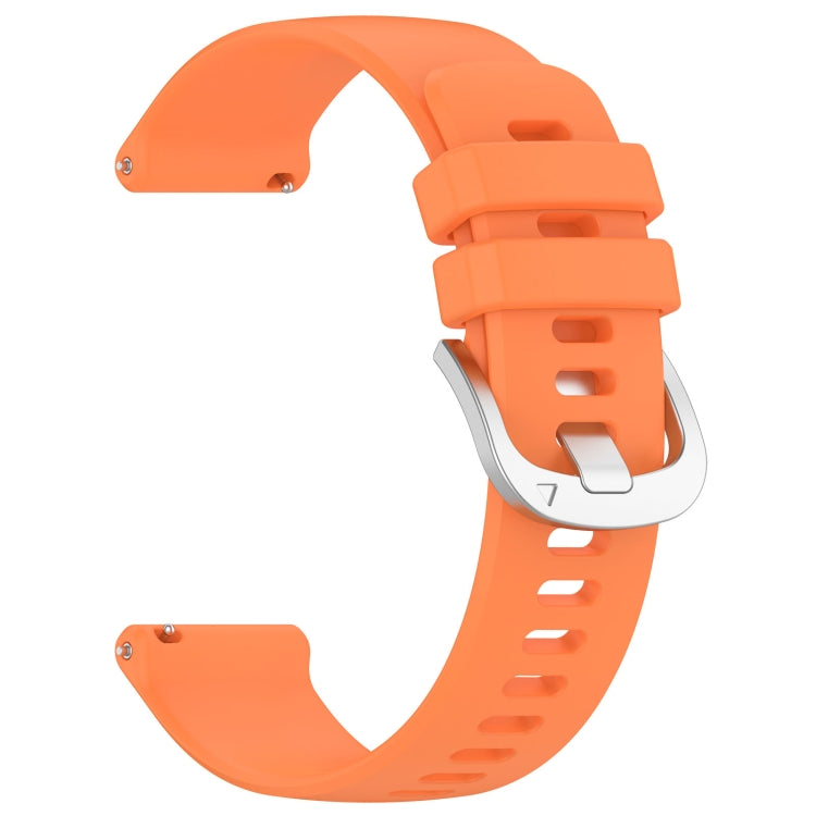 For Huawei Watch GT3 SE 22mm Liquid Glossy Silver Buckle Silicone Watch Band(Orange) by buy2fix